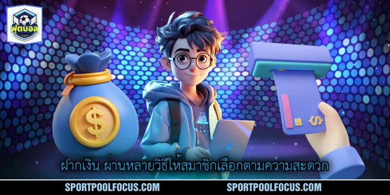 ฝากเงิน ผ่านหลายวิธีให้สมาชิกเลือกตามความสะดวก